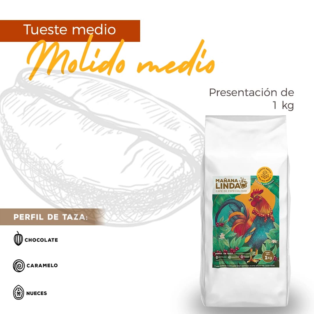 Café De Especialidad Mañana Linda En Grano 1 Kg - Thumbnail 2